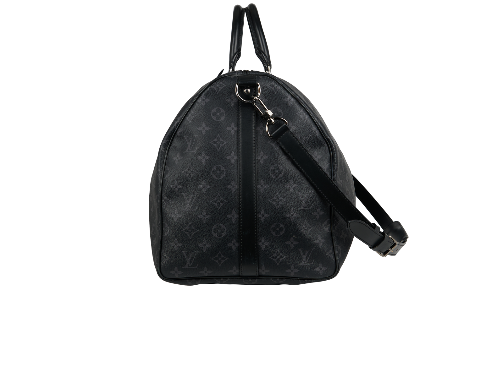 Keepall Bandouliere 55, &pound;950, Handbags, Black, Canvas, Bottom view